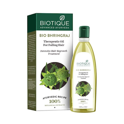 Лечебное масло Брингараджа: против выпадения волос (100 мл), Bio Bhringraj Therapeutic Oil For Falling Hair, произв. Biotique #1
