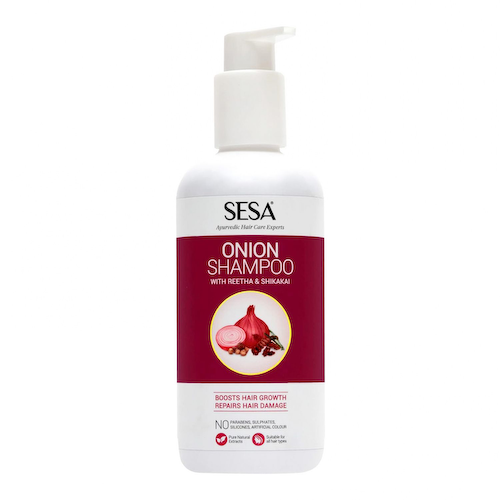 Луковый шампунь с Ритхой и Шикакаем (300 мл), Onion Shampoo with Reetha &amp; Shikakai, произв. Sesa #1