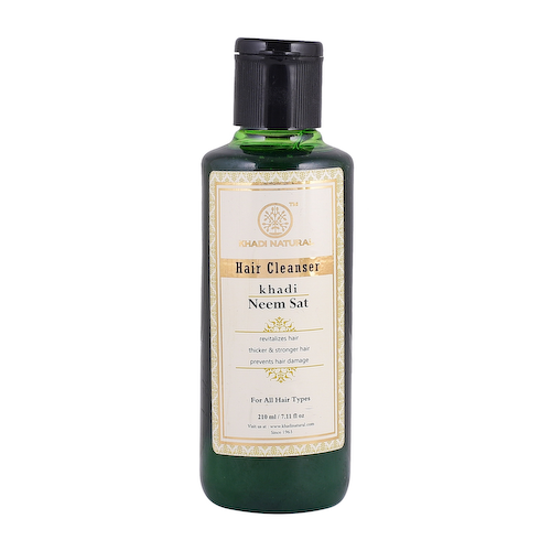 Натуральный шампунь Ним Сат: против выпадения волос и перхоти (210 мл), Neem Sat Hair Cleanser, произв. Khadi Natural #1