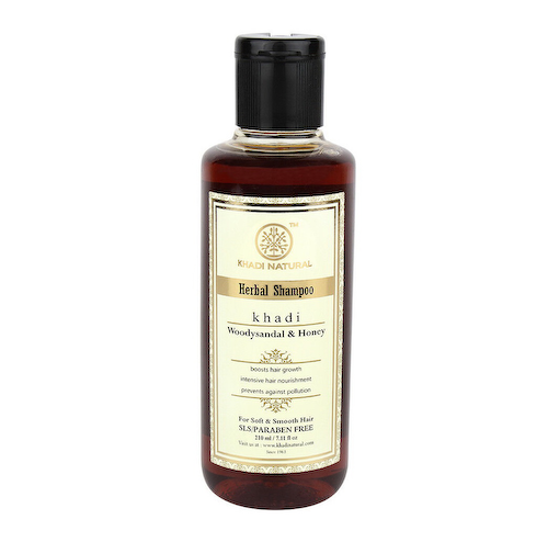 Натуральный шампунь с Сандалом и Мёдом: против перхоти (210 мл), Herbal Shampoo Woodysandal &amp; Honey, произв. Khadi Natural #1