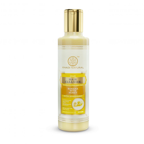 Питательный шампунь для волос с Бананом и Медом (210 мл), Banana With Honey Hair Cleanser, произв. Khadi Natural #1