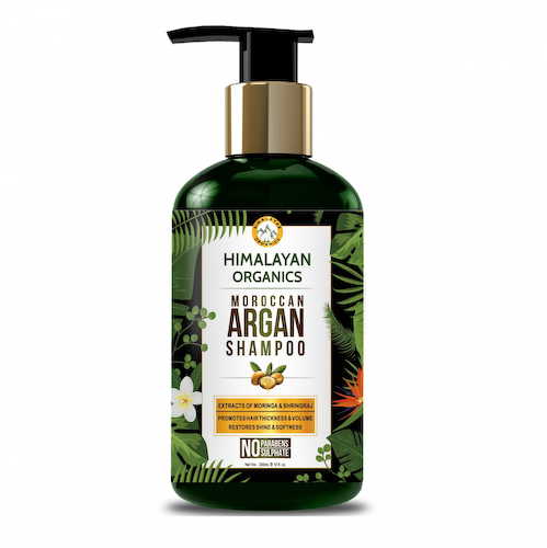 Шампунь для роста волос с Аргановым маслом (300 мл), Argan Oil Shampoo, произв. Himalayan Organics #1