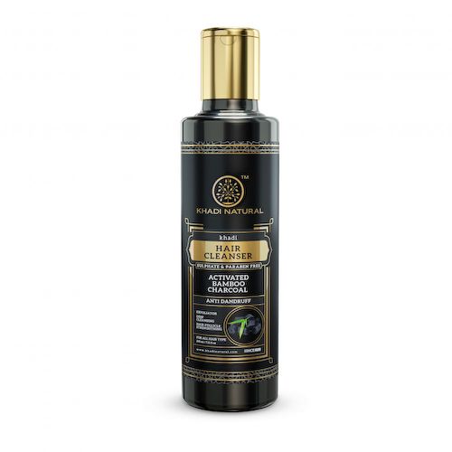 Шампунь с активированным бамбуковым углем: против перхоти (210 мл), Activated Bamboo Charcoal Hair Cleanser, произв. Khadi Natural #1