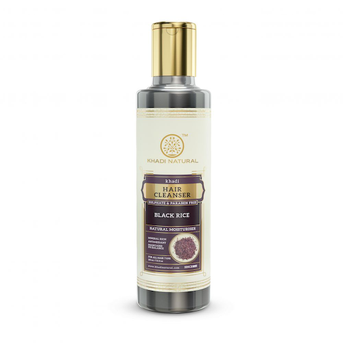 Шампунь с Черным рисом: для увлажнения волос (210 мл), Black Rice Hair Cleanser, произв. Khadi Natural #1