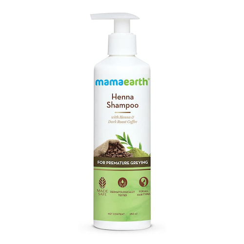 Шампунь с Хной: против ранней седины (250 мл), Henna Shampoo for Premature Greying, произв. Mamaearth #1