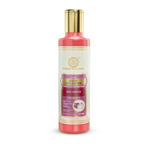 Шампунь с Красным луком: для роста волос (210 мл), Red Onion Hair Cleanser, Khadi Natural #1