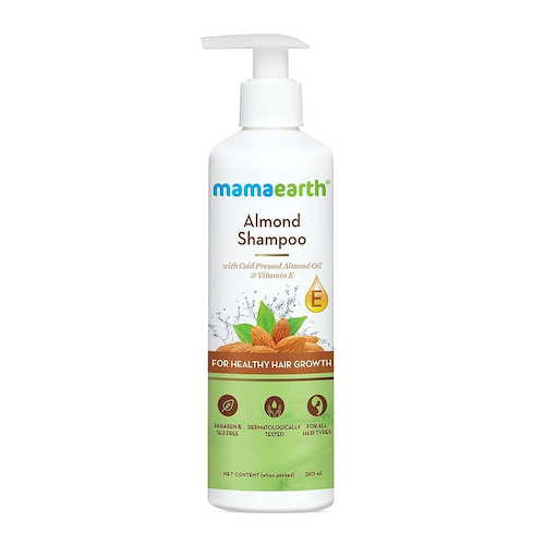 Шампунь с Миндалем: для роста волос (250 мл), Almond Shampoo for Healthy Hair Growth, произв. Mamaearth #1