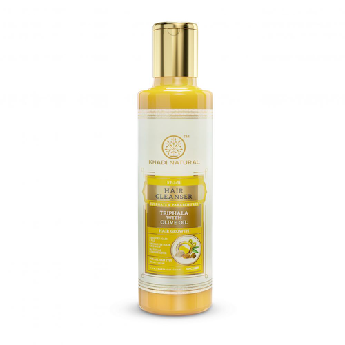 Шампунь с Трифалой и Оливковым маслом: для роста волос (210 мл), Triphala with Olive Oil Hair Cleanser, произв. Khadi Natural #1