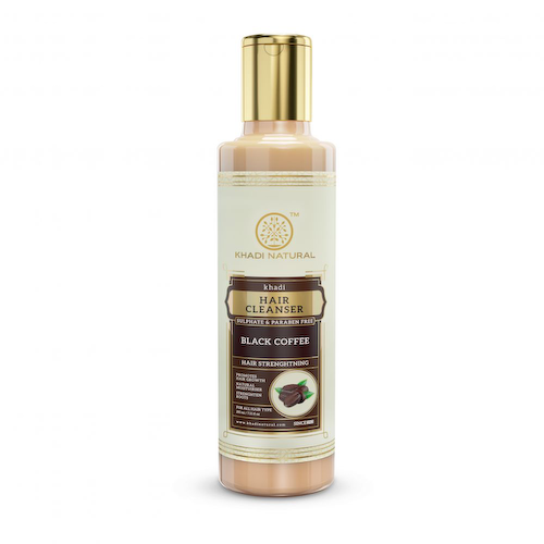 Укрепляющий шампунь для волос с Черным кофе (210 мл), Black Coffee Hair Cleanser, произв. Khadi Natural #1