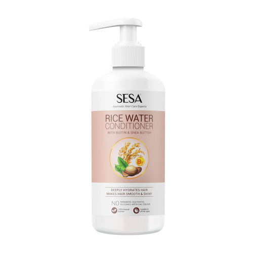 Кондиционер с Рисовой водой, Биотином и маслом Ши (300 мл), Rice Water Conditioner with Biotin &amp; Shea Butter, произв. Sesa #1