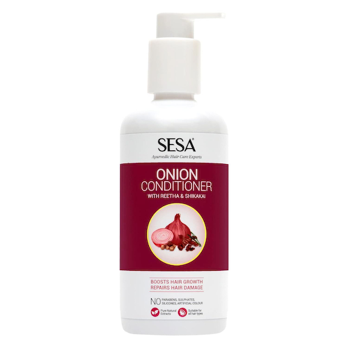 Луковый кондиционер с Ритхой и Шикакаем (300 мл), Onion Conditioner with Reetha &amp; Shikakai, произв. Sesa #1