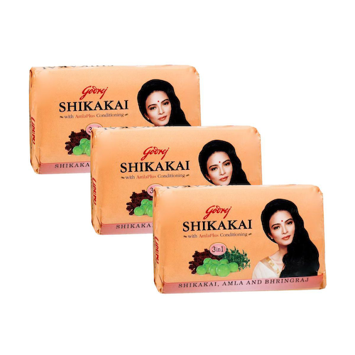 Мыло с Шикакаем и Амлой: для кондиционирования волос (3 х 75 г), Shikakai Soap with AmlaPlus Conditioning Set, произв. Godrej #1