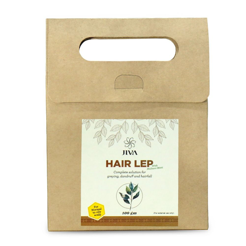Маска для укрепления корней волос с Мыльной Глиной (100 г), Hair Lep with Multani Mitti, произв. Jiva #1