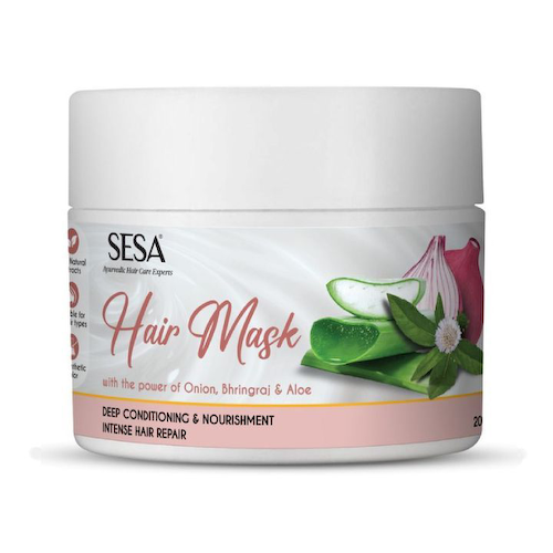 Маска для волос с Луком, Брингараджем и Алоэ (200 г), Hair Mask with Onion, Bhringraj &amp; Aloe, произв. Sesa #1