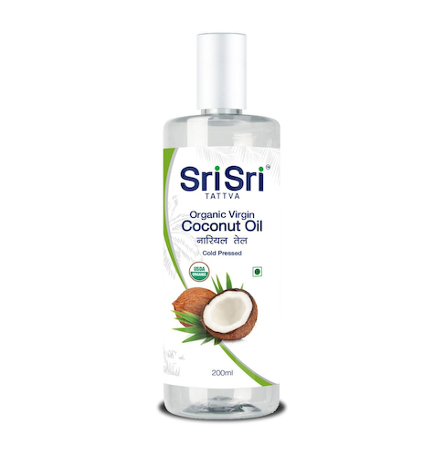 Кокосовое масло холодного отжима (200 мл), Organic Virgin Coconut Oil, произв. Sri Sri Tattva #1