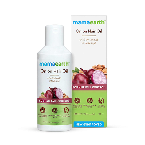 Луковое масло: против выпадения волос (150 мл), Onion Hair Oil Hair Fall Control, произв. Mamaearth #1