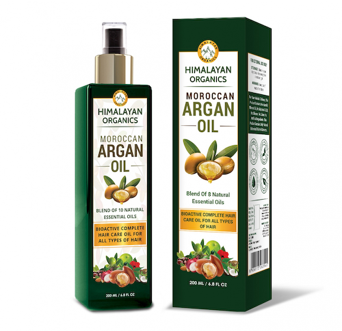 Марокканское аргановое масло для роста волос (200 мл), Moroccan Argan Oil, произв. Himalayan Organics #1