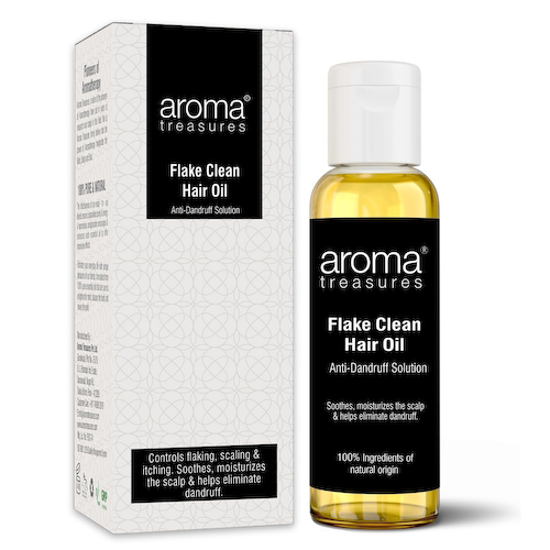 Масло для волос против перхоти (50 мл), Flake Clean Hair Oil Anti Dandruff Solution, произв. Aroma Treasures #1