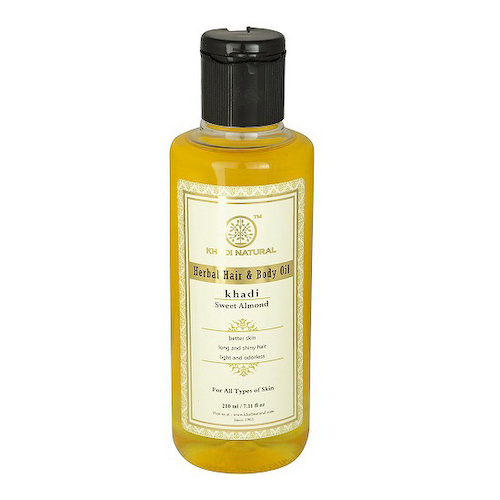 Натуральное Миндальное масло для волос и тела (210 мл), Herbal Hair And Body Oil Sweet Almond, произв. Khadi Natural #1