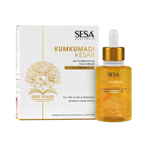 Сыворотка для лица Кумкумади с Шафраном: против пигментации (30 мл), Kumkumadi Kesar De-Pigmentation Face Serum, произв. Sesa #1