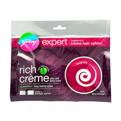 Крем-краска для волос, бордовый (40 г), Expert Creme Hair Colour Burgundy, произв. Godrej #1