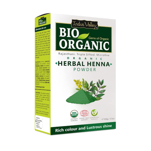 Натуральная хна для волос (100 г), Herbal Henna Powder, произв. Indus Valley #1