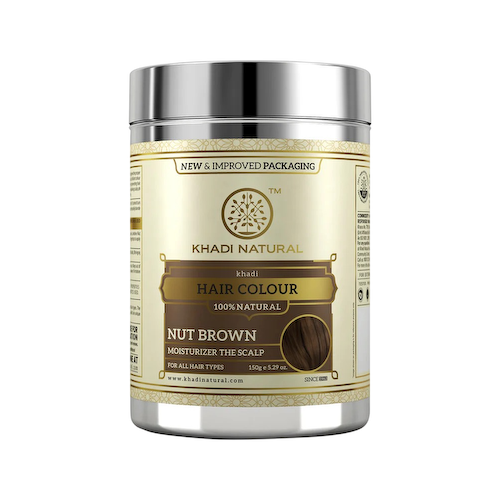 Натуральная краска для волос Ореховая (150 г), Herbal Hair Colour Nut Brown, произв. Khadi Natural #1
