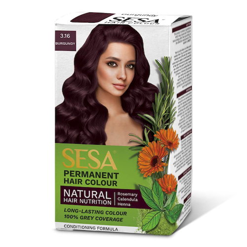 Стойкая краска для волос: цвет Бургунди (50 мл + 50 г + 18 мл), Permanent Hair Color Burgundy, произв. Sesa #1
