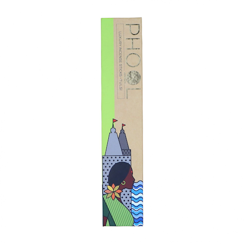 Ароматические палочки Тулси (40 шт), Natural Incense Sticks Tulsi, произв. Phool #1