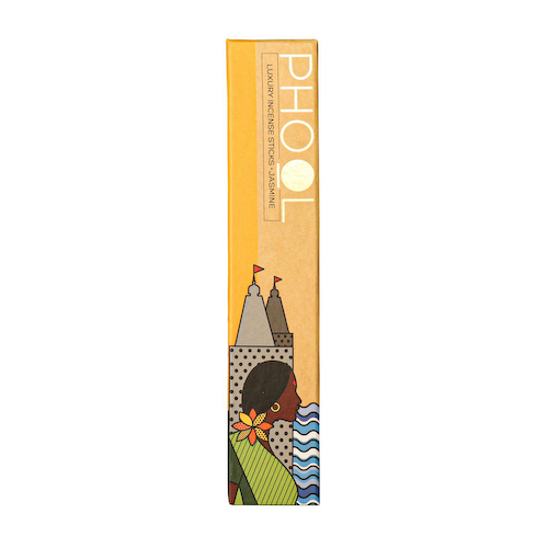 Ароматические палочки Жасмин (40 шт), Natural Incense Sticks Jasmine, произв. Phool #1