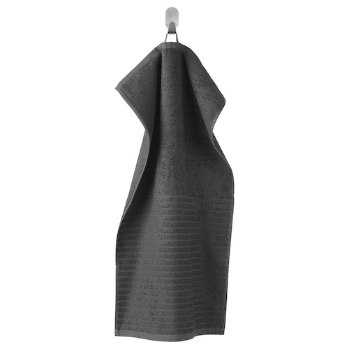 Полотенце для рук темно-серое, VAGSJON Hand Towel Dark Grey, произв. IKEA #1