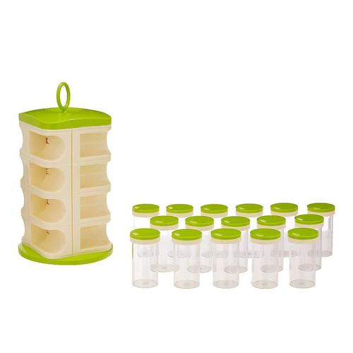 Набор зеленых контейнеров для специй (16 шт), Green Containers Set for Spices, произв. JD FRESH #1