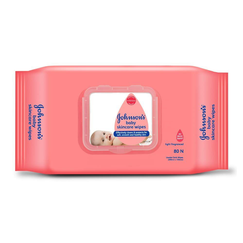 Детские салфетки для ухода за кожей (80 шт), Baby Skincare Wipes, произв. Johnson’s Baby #1