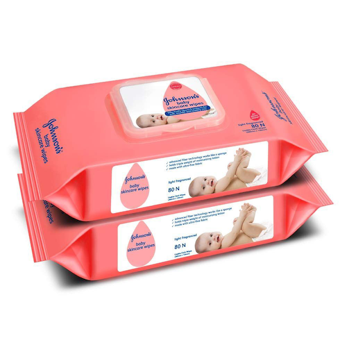 Детские салфетки для ухода за кожей (2 х 80 шт), Baby Skincare Wipes, произв. Johnson’s Baby #1