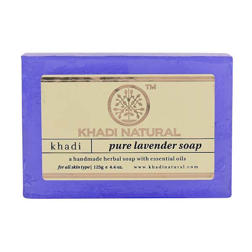 Натуральное мыло ручной работы с Лавандой: для проблемной кожи (125 г), Pure Lavender Soap Hand made, произв. Khadi Natural #1