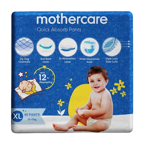 Трусики-подгузники очень большого размера (40 шт), Quick Absorb Pants Extra Large, произв. Mothercare #1