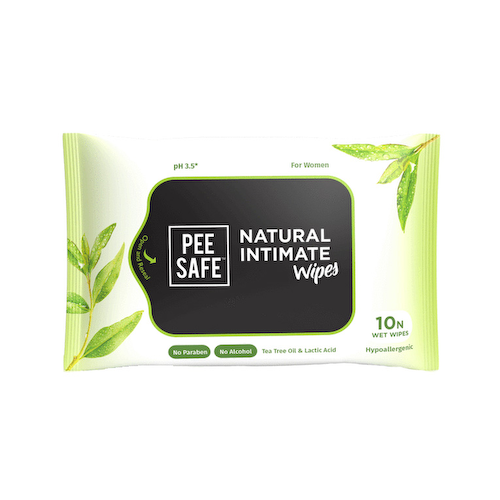 Влажные салфетки для интимной гигиены (10 шт), Natural Intimate Wipes, произв. Pee Safe #1