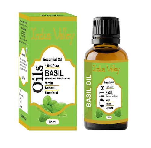 Эфирное масло Базилика (15 мл), Basil Essential Oil, произв. Indus Valley #1