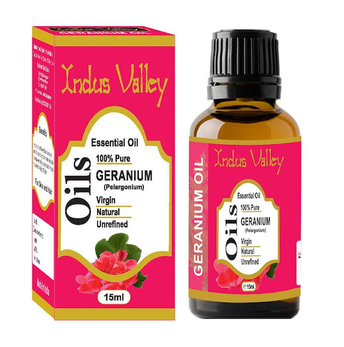 Эфирное масло Герани (15 мл), Geranium Essential Oil, произв. Indus Valley #1
