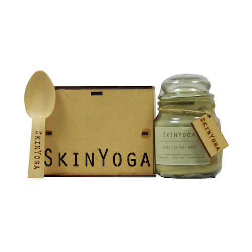Порошковая маска для лица Зеленый чай: против прыщей (50 г), Green Tea Face Mask, произв. SkinYoga #1