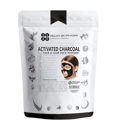 Активированный уголь: маска для лица и волос (100 г), Activated Charcoal Face &amp; Hair Pack, произв. Heilen Biopharm #1