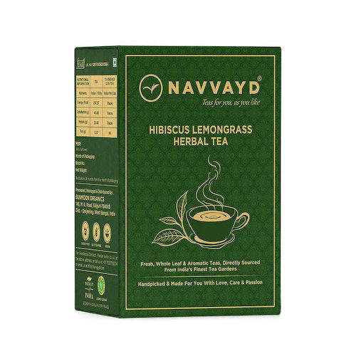 Травяной чай с Гибискусом и Лемонграссом (100 г), Hibiscus Lemongrass Herbal Tea, произв. Navvayd #1
