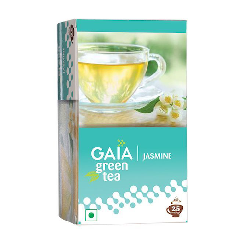 Зеленый чай с Жасмином (25 пак, 2 г), Green Tea Jasmine, произв. Gaia #1