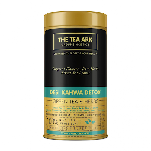 Чай Кахва для детокса (100 г), Desi Kahwa Detox Green Tea &amp; Herbs Tin, произв. INLIFE #1
