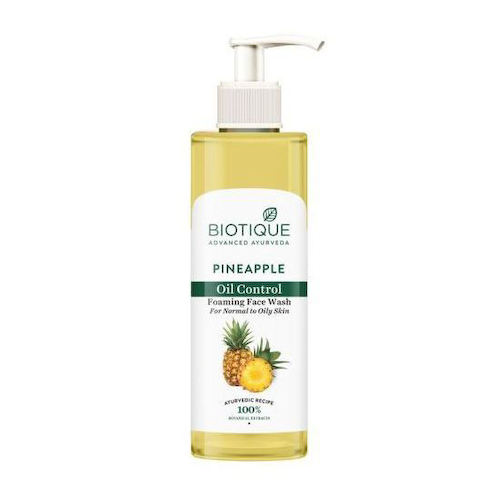 Гель для умывания с Ананасом: для нормальной и жирной кожи (200 мл), Pineapple Oil Control Foaming Face Wash, произв. Biotique #1