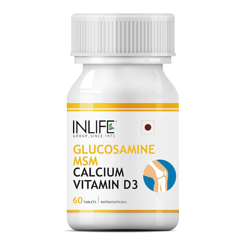 Глюкозамин + МСМ + Кальций + Витамин Д3 (60 таб), Glucosamine &amp; Msm &amp; Calcium &amp; Vitamin D3, произв. INLIFE #1