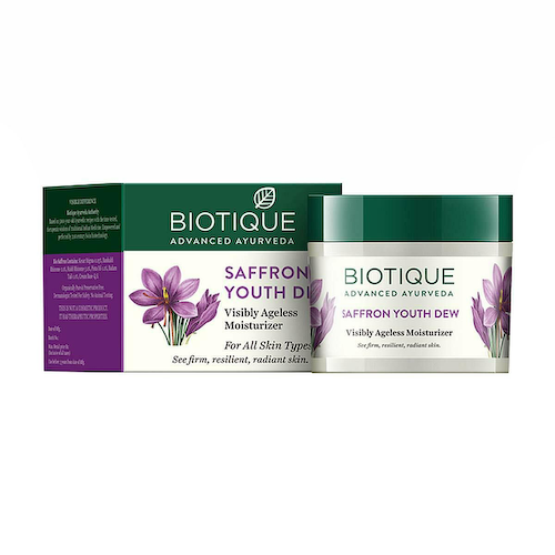 Крем с Шафраном: омоложение и увлажнение кожи (50 г), Saffron Youth Dew Visibly Ageless Moisturizer, произв. Biotique #1