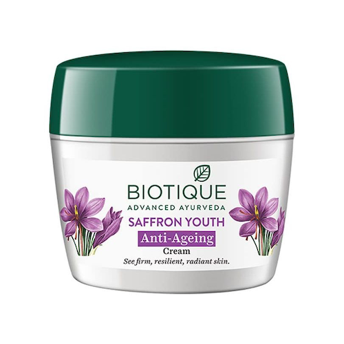 Крем с Шафраном: омоложение и увлажнение кожи (175 г), Saffron Youth Dew Visibly Ageless Moisturizer, произв. Biotique #1