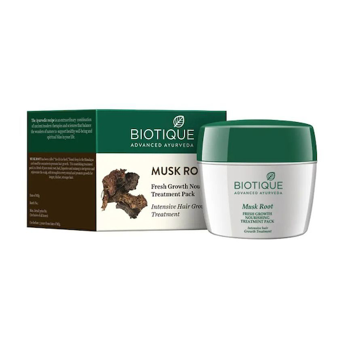 Маска для роста волос (230 г), Musk Root Fresh Growth Nourishing Treatment Pack, произв. Biotique #1