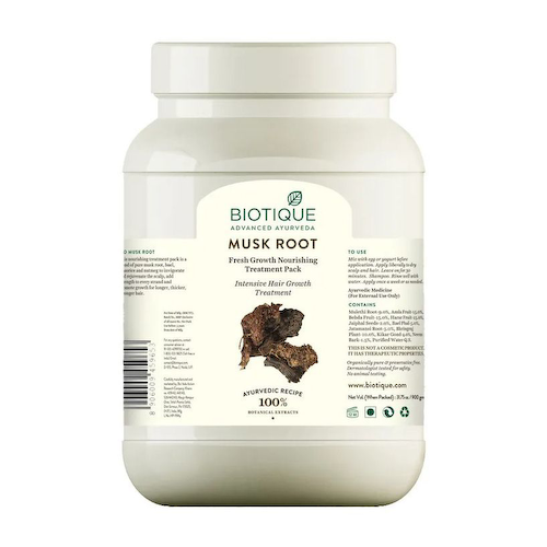 Маска для роста волос (900 г), Musk Root Fresh Growth Nourishing Treatment Pack, произв. Biotique #1